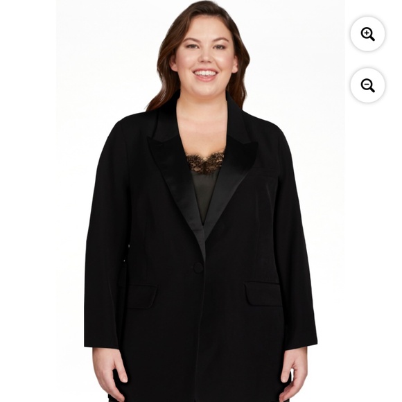 Scoop NYC Women’s Black Tuxedo Blazer Size Medium NWT - Picture 4 of 8